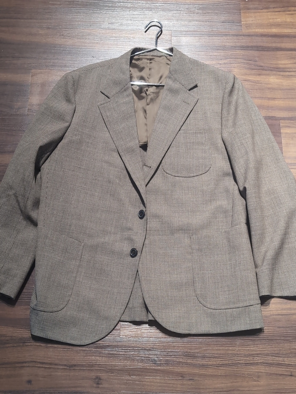 Buck Mason Tan/Brown Houndstooth Sport Coat